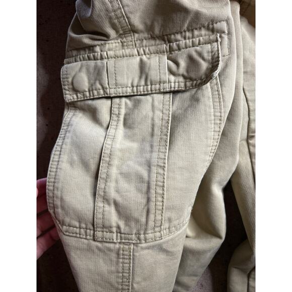 Eddie Bauer Men’s 40x30 Heavy Cargo Pants Khaki Hiking Outdoor Rugged Gorpcore - Picture 3 of 8